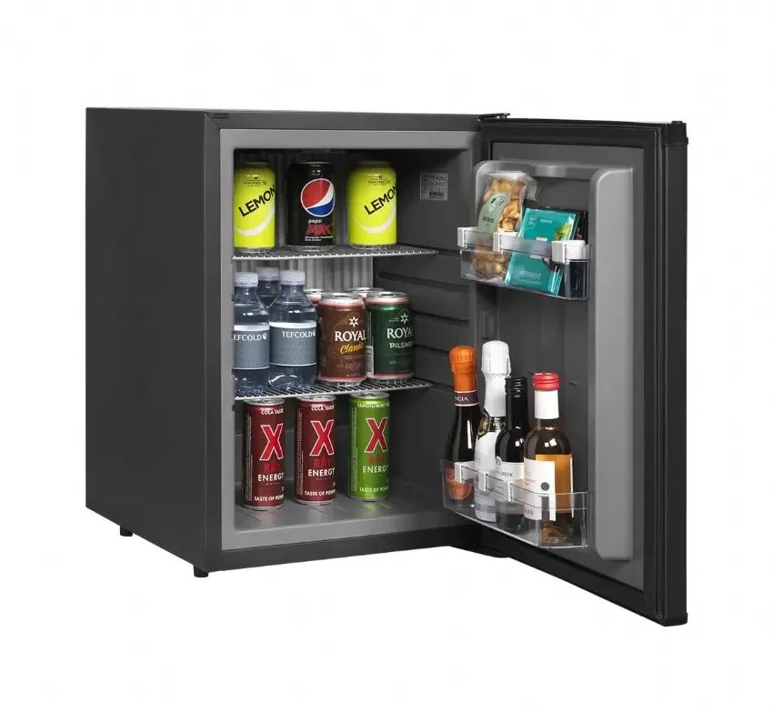 Réfrigérateur mini-bar professionnel noir positif avec 1 porte battante - 402x463x560 mm Meilleur Choix