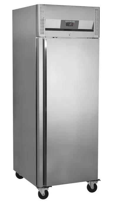 Prix Bas Armoire congélateur professionnelle verticale en inox avec 1 porte pleine gn 2/1