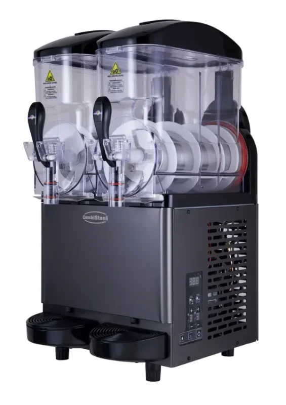 Jusqu’à Épuisement Des Stocks Machine à granitas professionnelle noire 2x12 litres - 290x570x945 mm