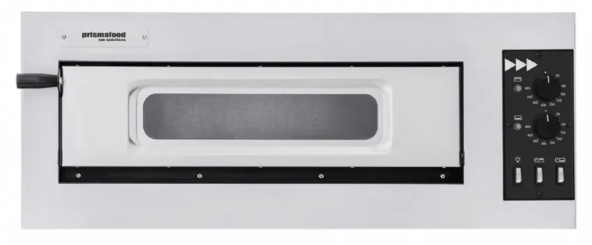 Four à pizza électrique compact 1 chambre 1 pizza 45 cm porte vitrée 2 thermostats Meilleur Prix