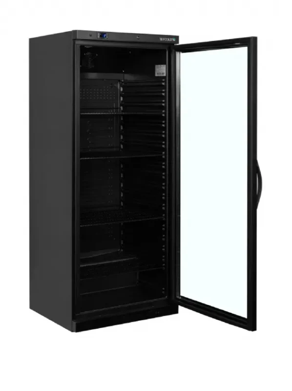 Armoire réfrigérée professionnelle noir 1 porte vitrée reversible - 605l Quantité Limitée