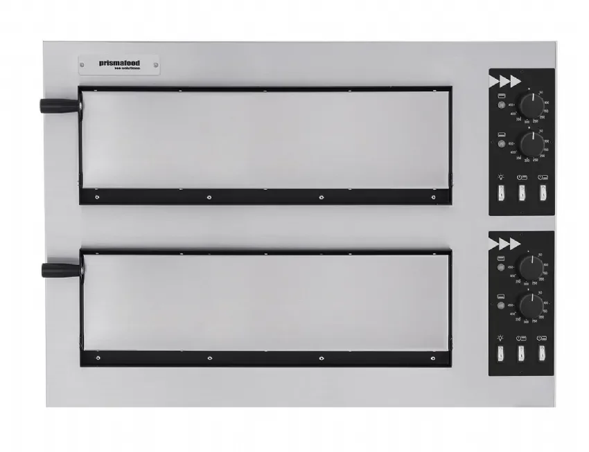 Four à pizza électrique compact professionnel 2 chambres 2 pizzas 45 cm 4 thermostats Jusqu’à Épuisement Des Stocks