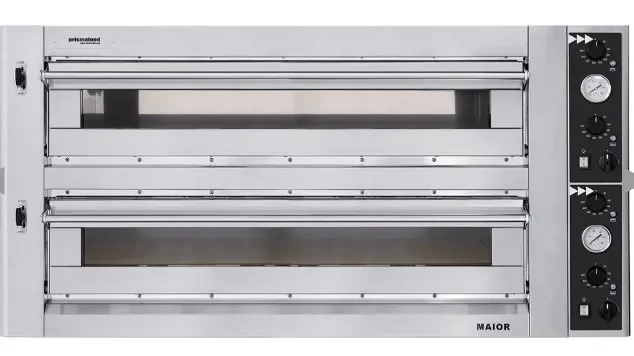 Solde Four large à pizza électrique 2 chambres 9 pizzas 35 cm 2 portes vitrées