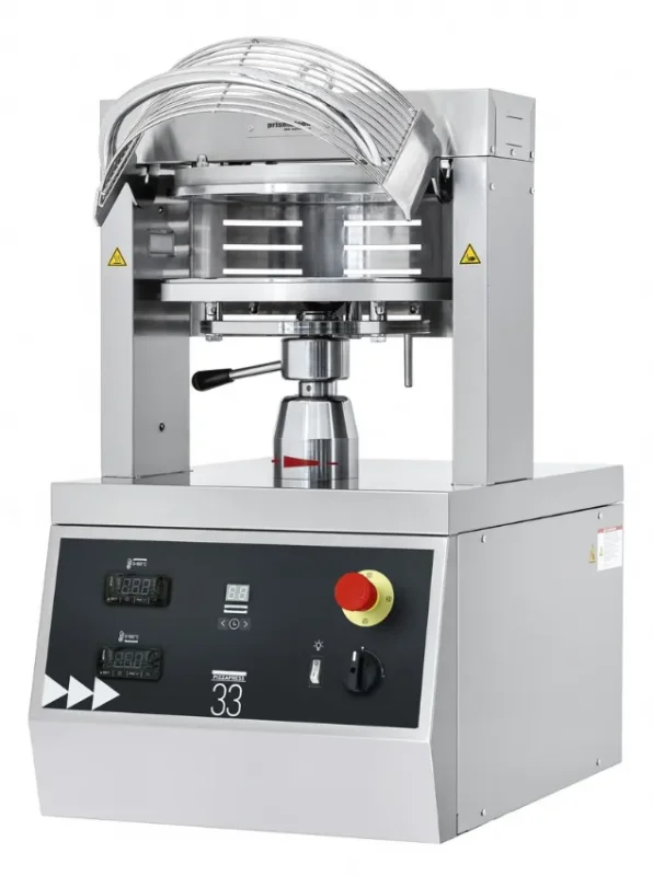 Presse à pizza triphasée inoxavec minuterie diametre 45 cm Commande En Gros