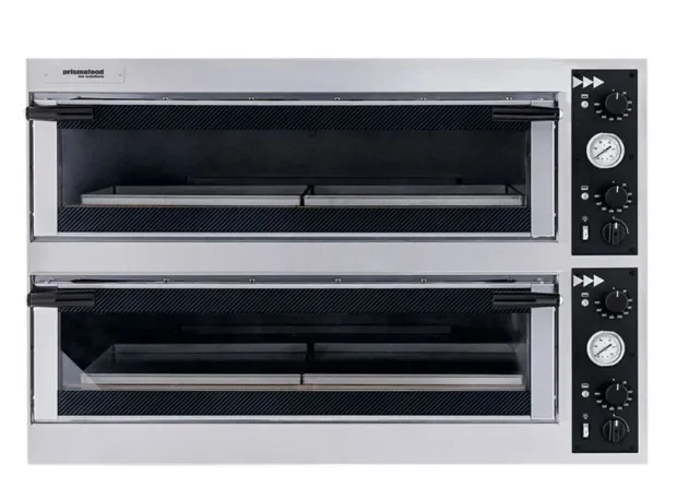 Livraison Gratuite Four électrique à pizza 2 chambres 4 pizzas 40 cm 2 plaques 40x60 cm double vitrage