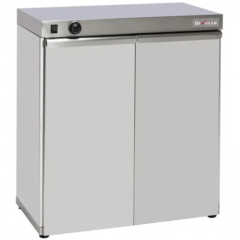 Authentique Armoire chauffante professionnelle blanche 120 assiettes - 780x450x860 mm
