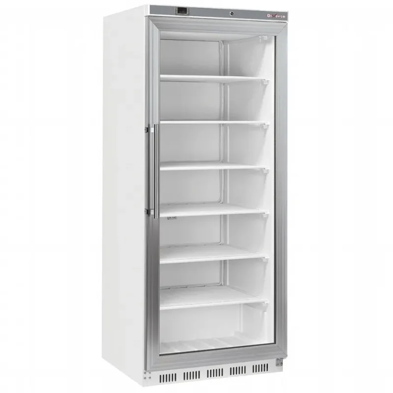 Nouvel Arrivage Armoire congélateur professionnelle blanche 1 porte vitrée – 600 litres