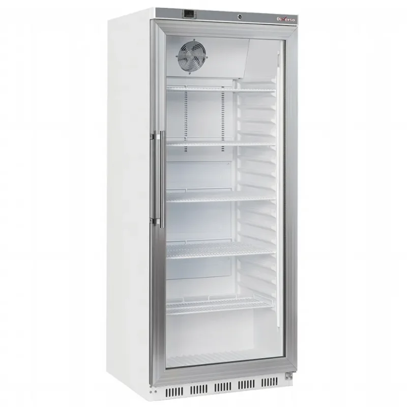 Réfrigérateur professionnel blanc gn 2/1 1 porte vitrée – 600 litres Vente Flash