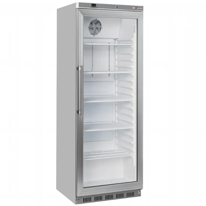 Prix Bas Réfrigérateur professionnel blanc 1 porte vitrée – 400 litres