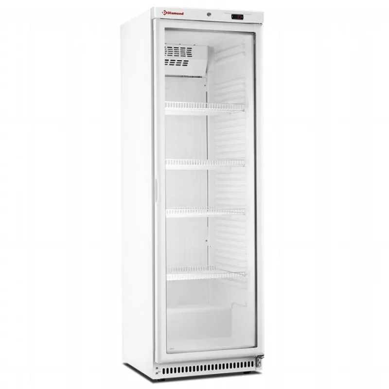 Achat Immédiat Armoire réfrigérée professionnelle inox 1 porte vitrée – 400 litres