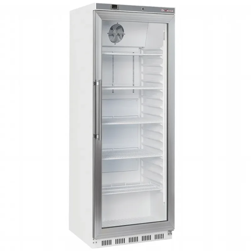 Réfrigérateur professionnel blanc 1 porte vitrée 400 litres Prix Choc