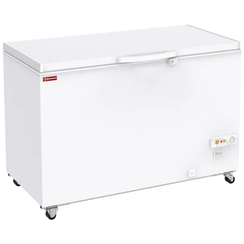 Nouvelle Collection Congélateur bahut professionnel diamond - couvercle plein battant - 391 litres