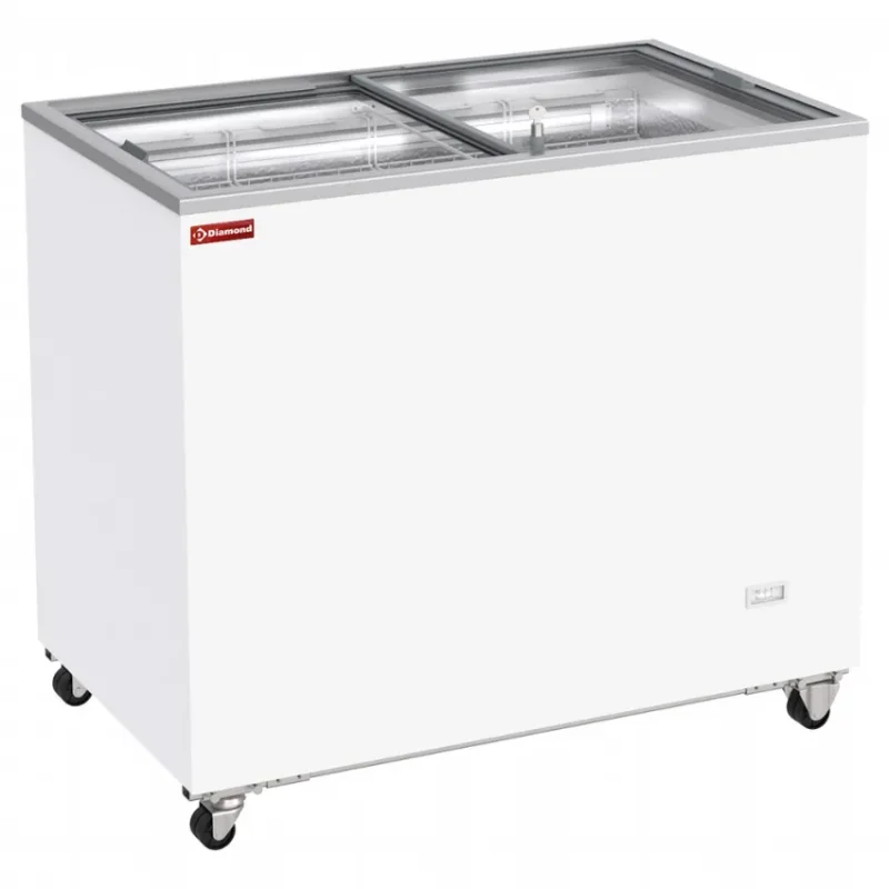 Bon Plan Conservateur bahut professionnel mobile 2 couvercles coulissants 303 litres