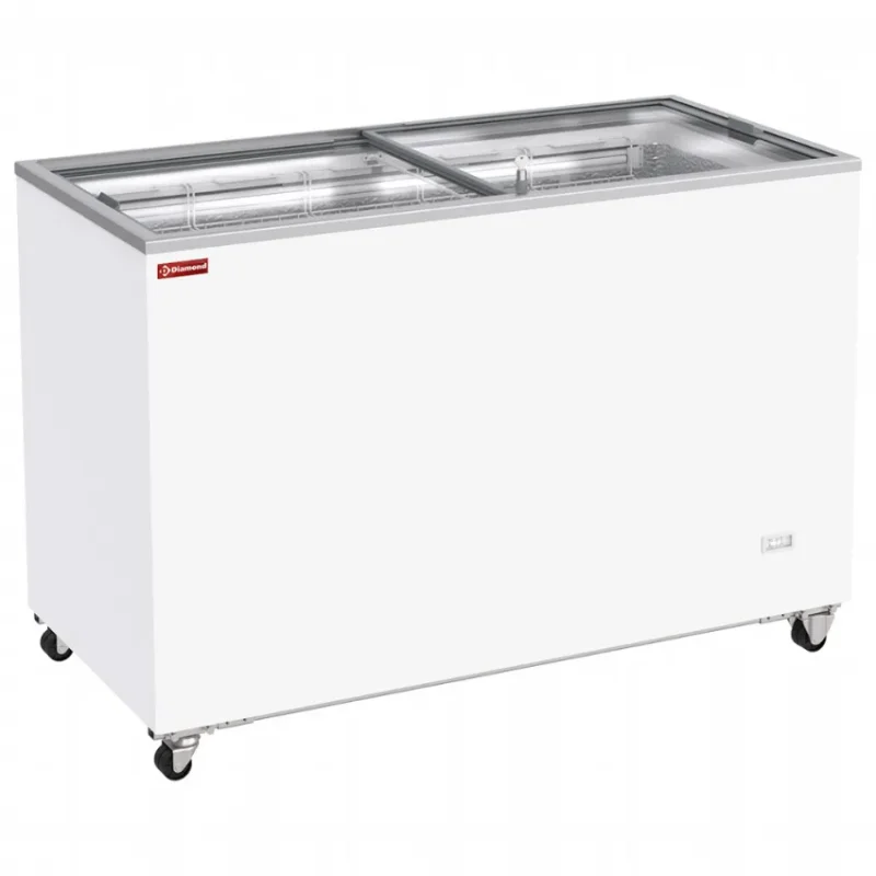 Quantité Limitée Conservateur bahut professionnel mobile 410 litres 2 couvercles coulissants