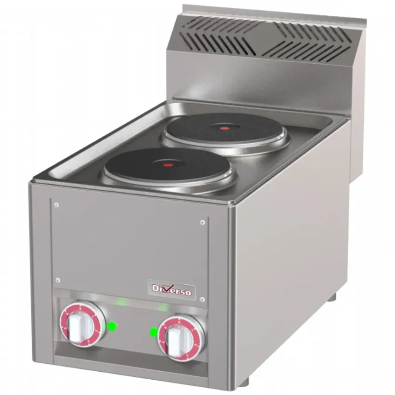 Cuisinière électrique professionnelle 2 plaques en fonte diamètre de 180 mm Must-Have