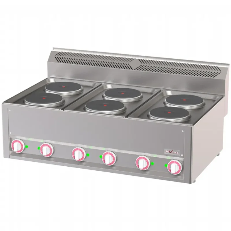 Livraison Express Cuisinière professionnelle électrique 6 plaques en fonte 180 mm