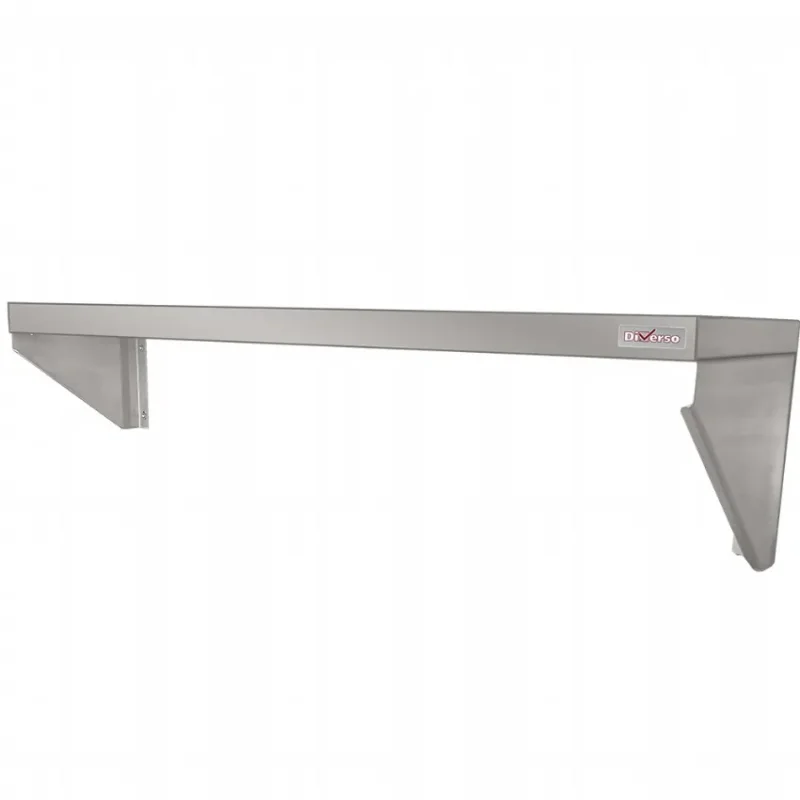 Etagère murale inox avec 2 consoles - 1000x300x30 mm Offre Limitée