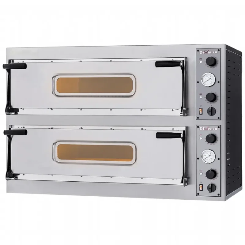 Four électrique professionnel 2 chambres 2 pizzas 350 mm Nouveauté
