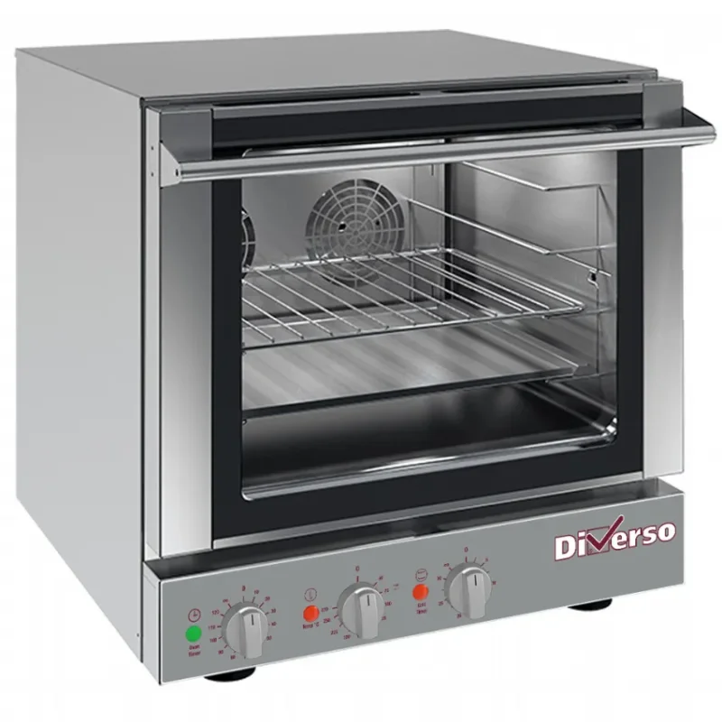 Four électrique à convection professionnel inox 4 grilles 460x340 mm + salamandre Commander Maintenant