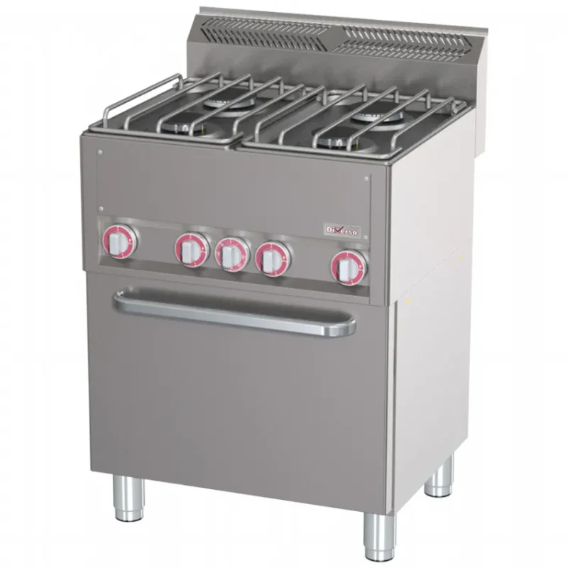 Top Vente Fourneau professionnel gaz 4 feux sur four à convection électrique gn1/1