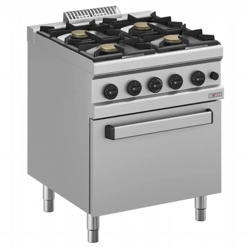 Expédié Aujourd’hui Fourneau gaz professionnel 4 feux vifs 5,5 kw sur four gaz gn 2/1