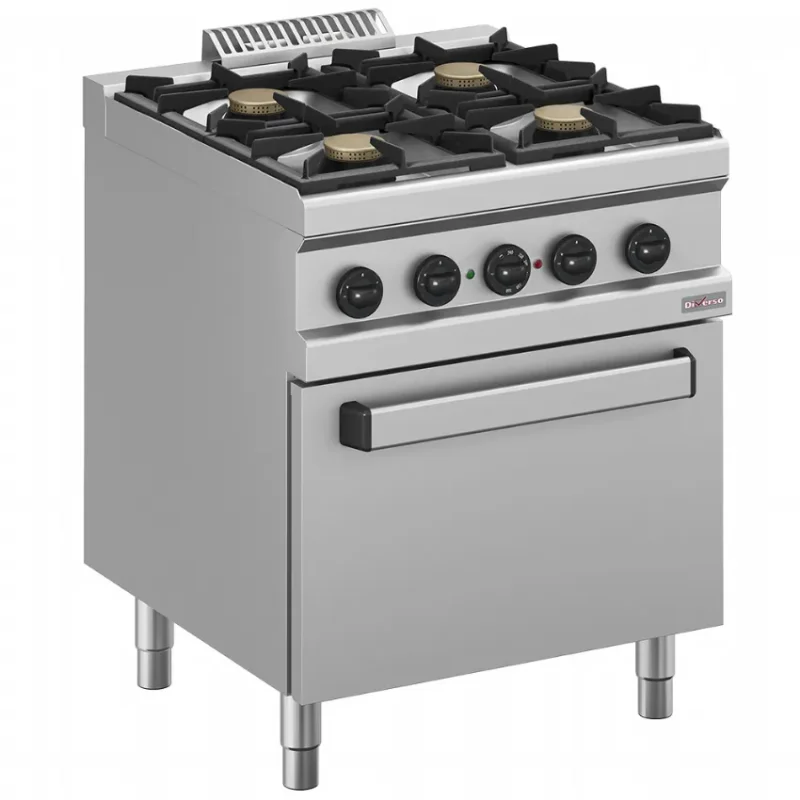 Meilleur Prix Fourneau gaz 4 brûleurs 5,5 kw sur four électrique à convection gn 1/1