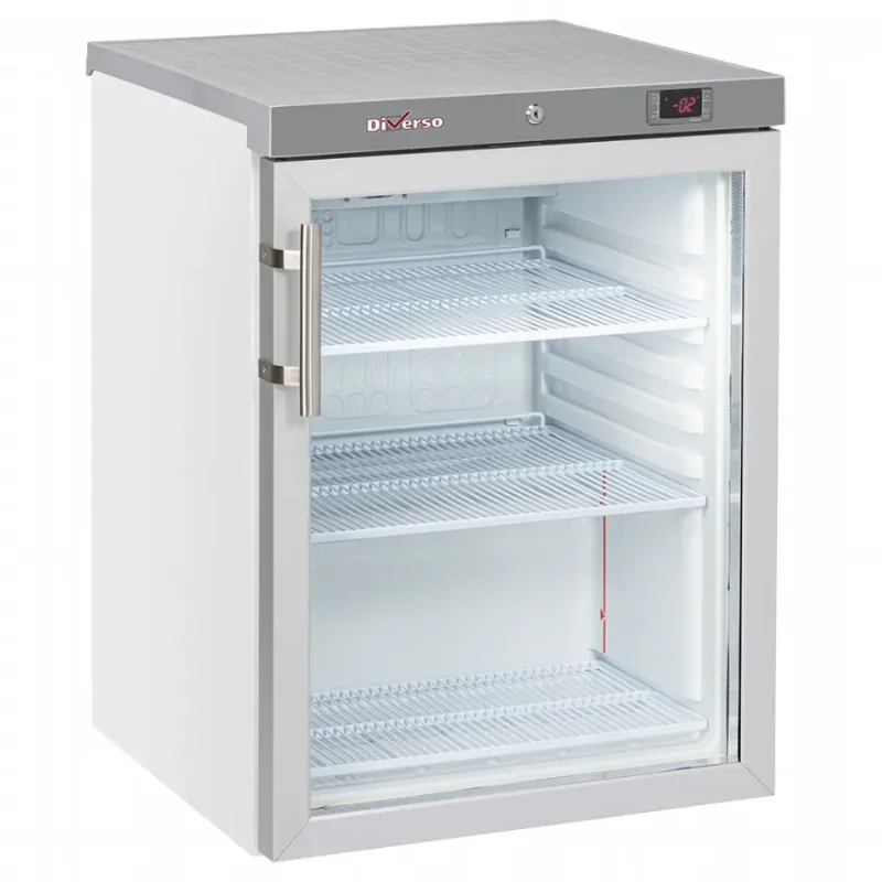 Mini-armoire professionnel blanc 1 porte vitrée 200 litres Remise
