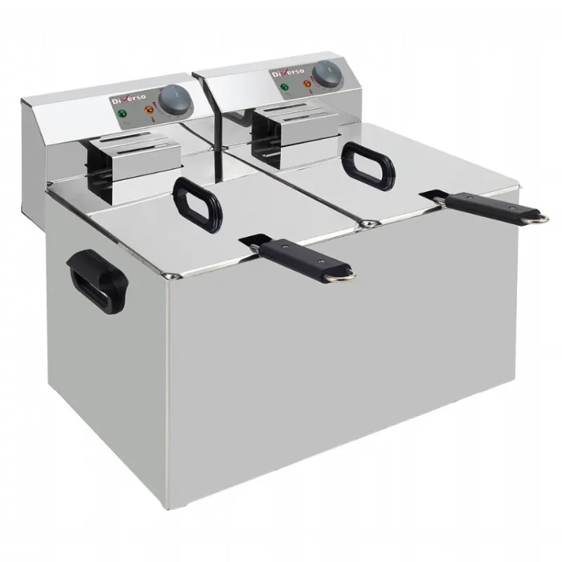 Friteuse professionnelle de table électrique 2x 7 litres Paiement Sécurisé