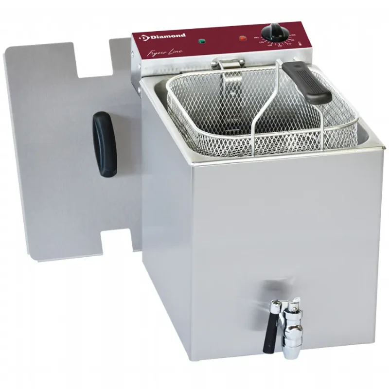 Livraison Gratuite Friteuse électrique professionnelle de table 8 litres avec robinet de vidange