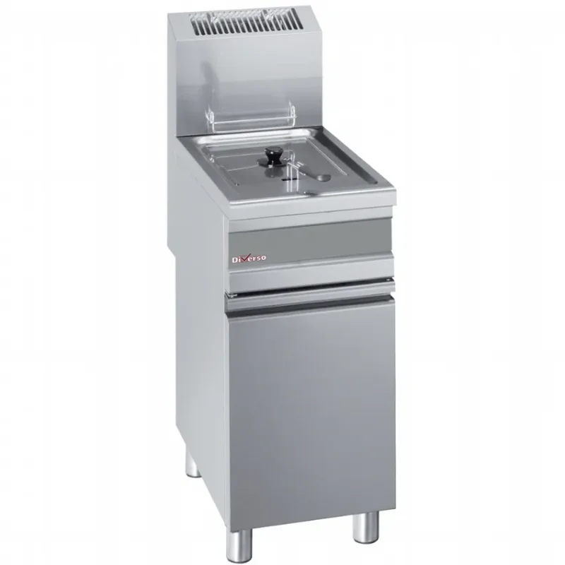 Friteuse gaz professionnelle 1 cuve 15 litres sur armoire Solde
