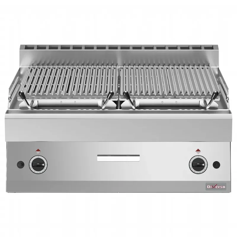 Grill pierre de lave gn 1/1 professionnel grille en fonte double face Vente Flash