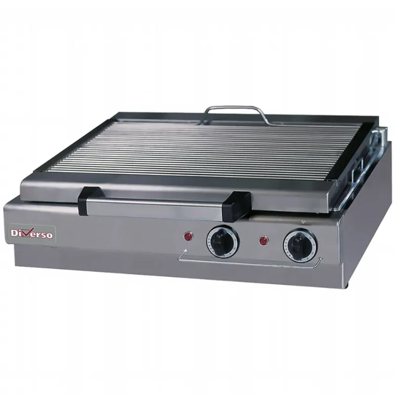 Grill-vapeur électrique de table professionnel inox - 600x340 mm Acheter En Ligne
