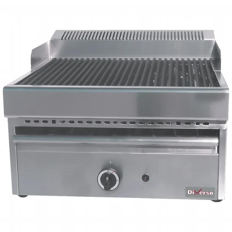 Expédition Rapide Grill-vapeur gaz professionnel avec grille de cuisson en fonte 330x470 mm