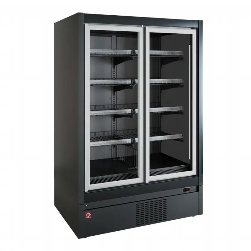 Armoire murale de congélation noire libre-service avec 3 portes battantes Top Vente