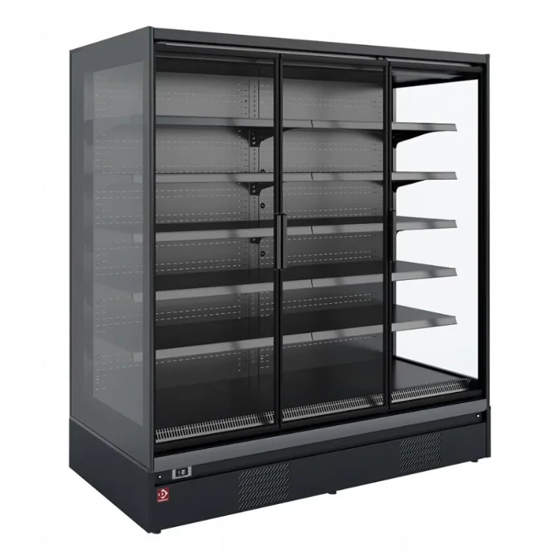 Armoire murale réfrigérée libre-service noire 2 portes battantes - 1310x875x2040 mm Livraison Gratuite