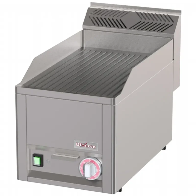Plaque de cuisson électrique professionnelle surface rainurée 320x480 mm Prix Cassé