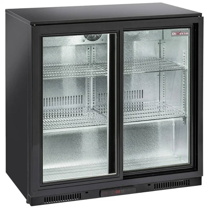 Acheter Direct Arrière de bar professionnelle 2 portes vitrées coulissantes - 201 litres