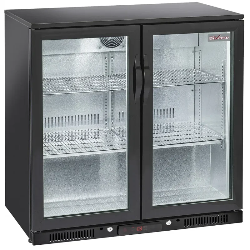 Arrière de bar avec 2 portes vitrées battantes - 201 litres Offre Spéciale