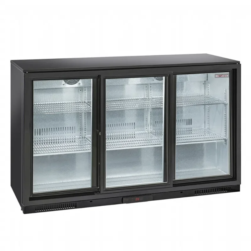 Refroidisseur de bouteilles professionnelle avec 3 portes vitrées coulissantes Acheter Direct