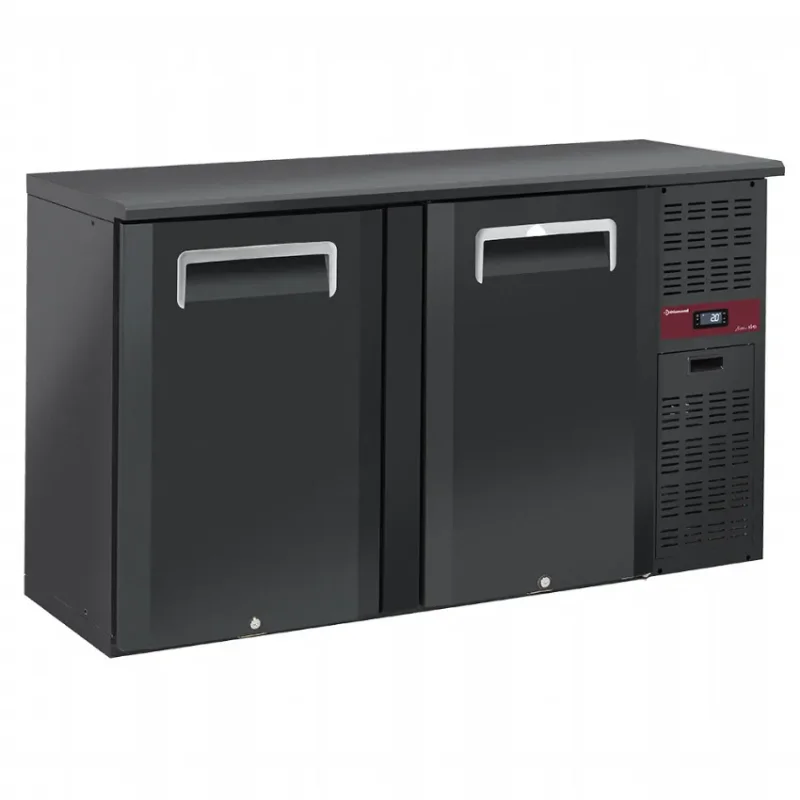 Refroidisseur de bouteilles professionnelle noir avec 2 portes 320 litres Must-Have