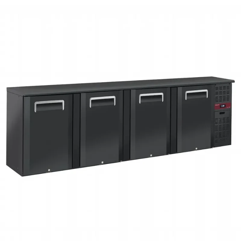 Promotion Refroidisseur de bouteilles noire professionnelle 4 portes - 783 litres