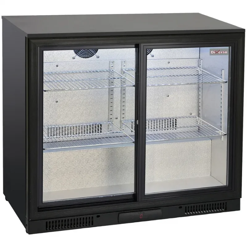 Refroidisseur de bouteilles 2 portes vitrées coulissantes 197 litres Soldes