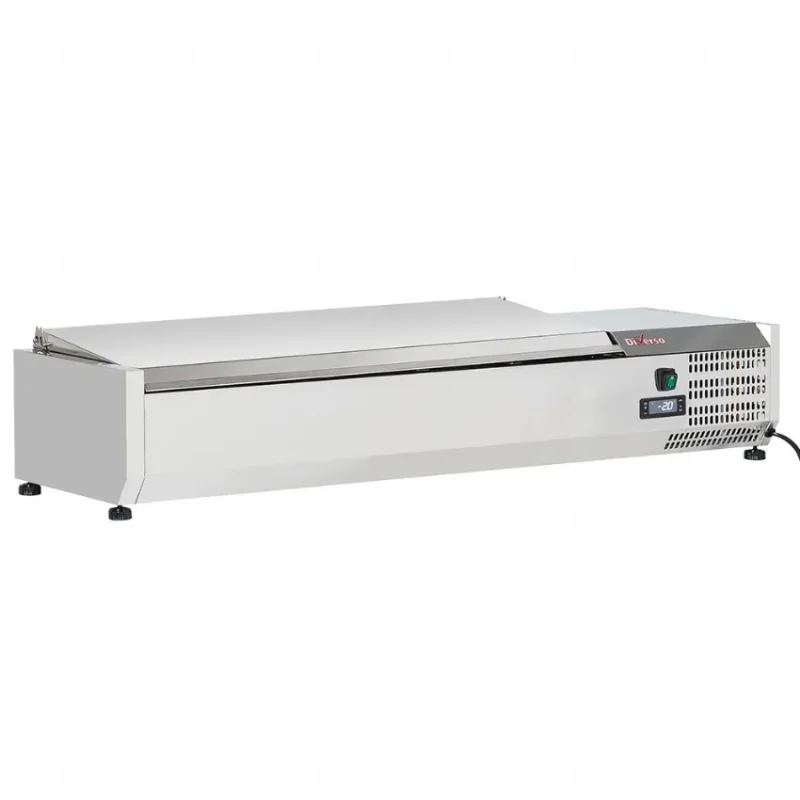 Solde Saladette réfrigérée à poser 5 x gn 1/3 et 1x gn 1/2 avec couvercle inox