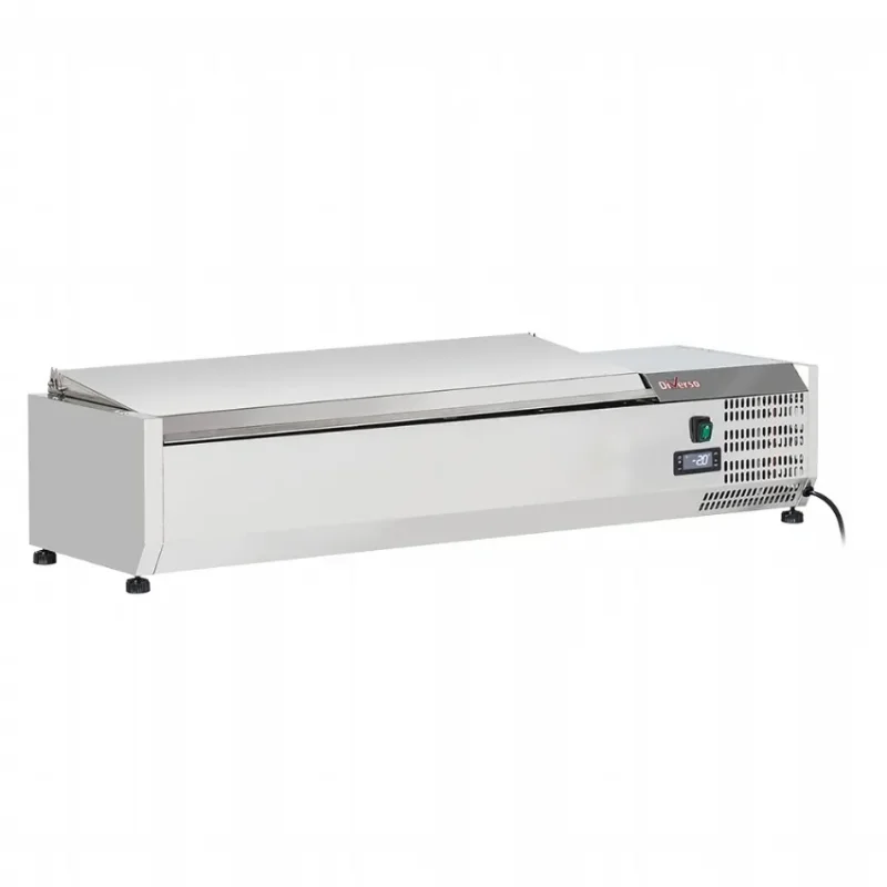 Saladette réfrigérée à poser avec couvercle inox pour 5 bacs gn 1/4 Bon Marché