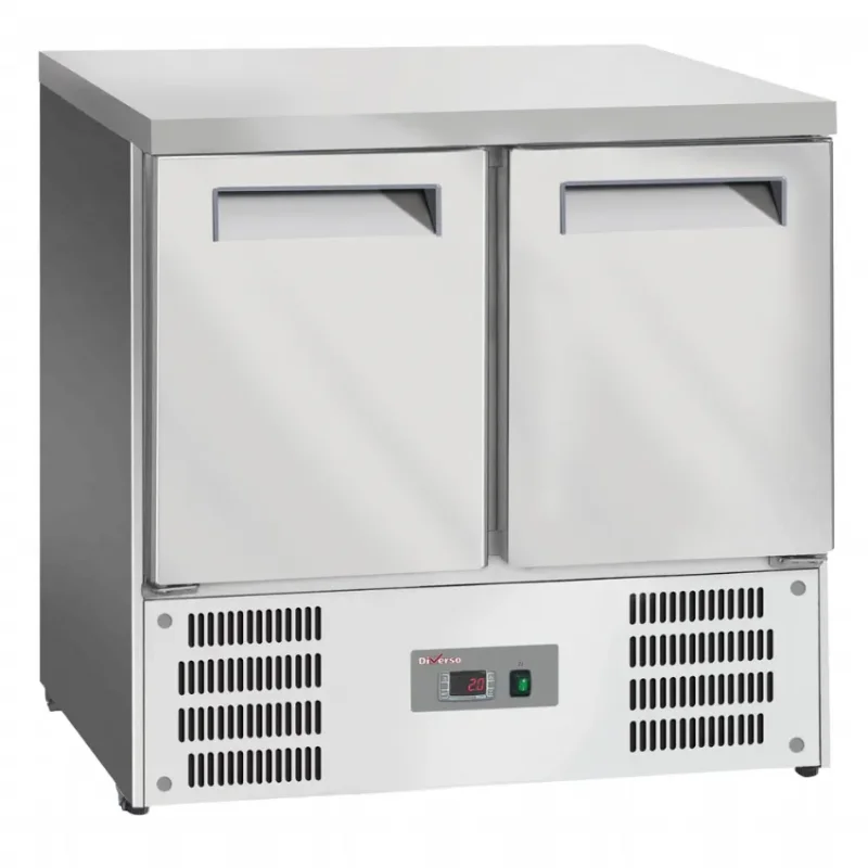 Retour Gratuit Table réfrigérée de préparation inox avec 2 portes gn 1/1