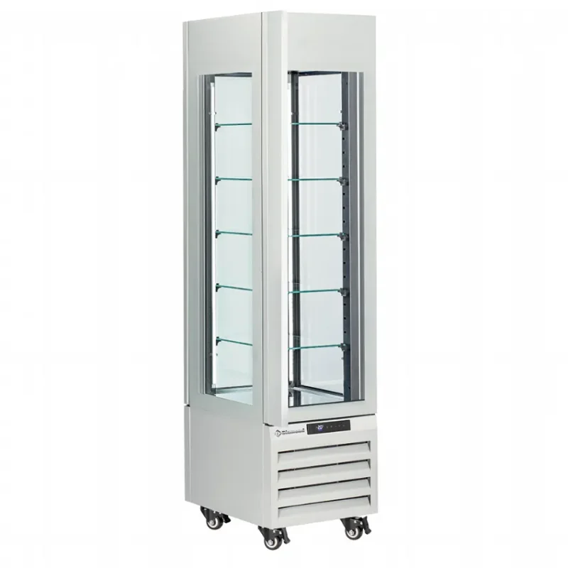 Vitrine panoramique blanche pour pâtisserie avec 5 niveaux - 260 litres Remise