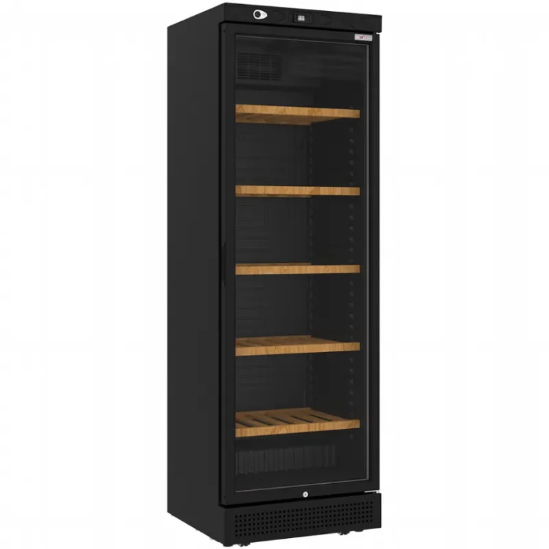 Produit De Marque Cave à vins professionnelle noire avec 5 niveaux - 382 litres