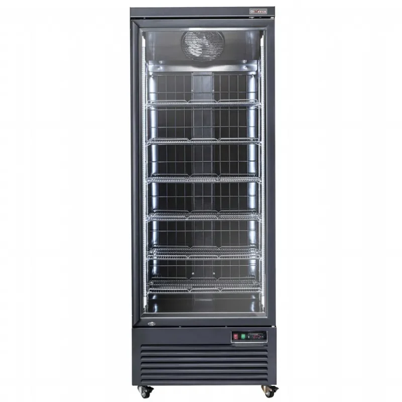 Super Prix Vitrine réfrigérée de supermarché professionnelle noire 560 litres