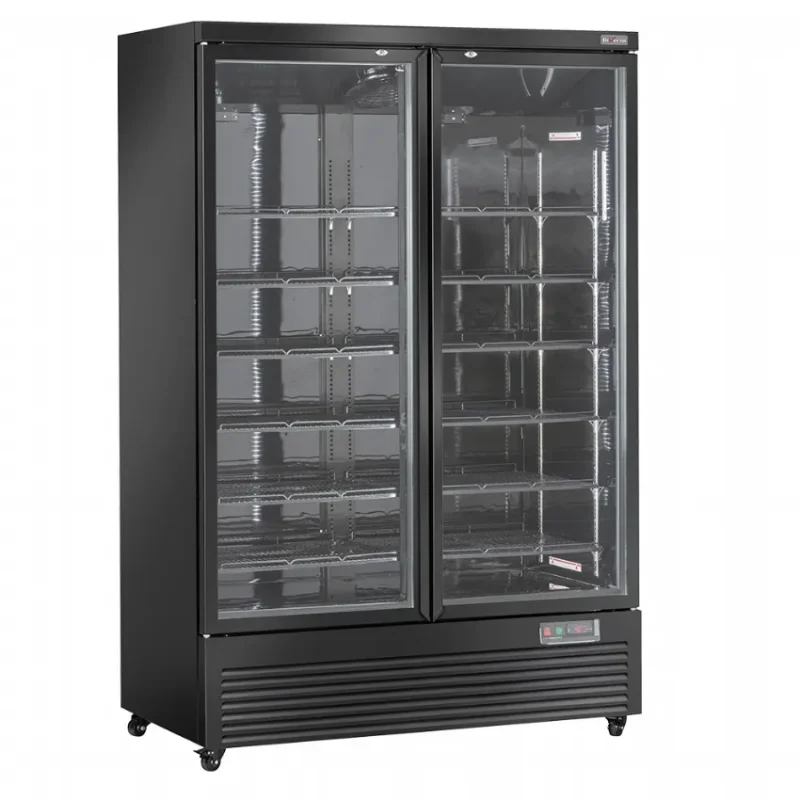 Armoire réfrigérée noire avec 2 portes 1085 litres Livraison Gratuite