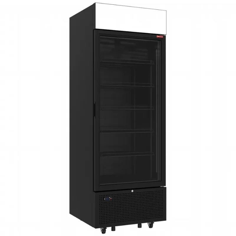 Acheter Direct Vitrine murale réfrigérée négative noire avec 5 niveaux fixes - 646 litres
